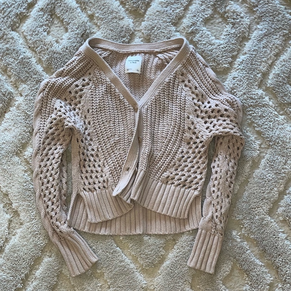 Abercrombie crochet sweater large